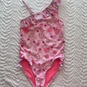 Pink Floral One-Shoulder Swimsuit BREAKING WAVES